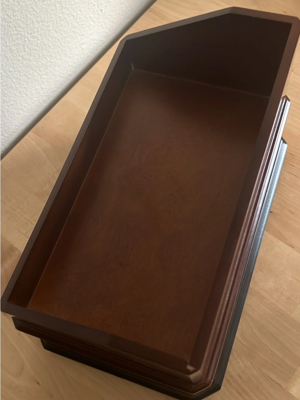 Bombay Co Vintage Wooden Desk Organizer Letter Holder 1 Drawer Stationary Box